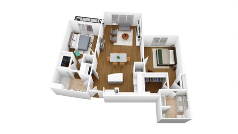 3 bedroom floor plan  the crossings at white marsh apartments